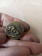Bouton ancien Chasse Venerie Equipage sanglier - RL et F. Paris - Button