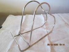 PORTE BOUTEILLE METAL ARGENTE FORME COEUR FLEURON REST BOTTLE SILVER PLATED