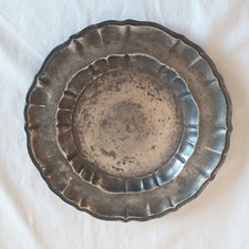 ASSIETTE ÉTAIN fin-XVIIIème triple poinçon à identifier? FRANCE?