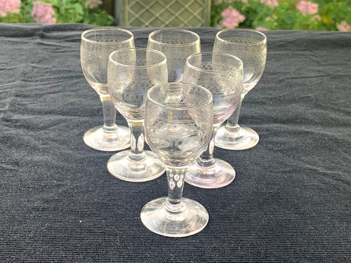 Anciens verres liqueur - verres,