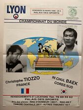 AFFICHE BOXE CHRISTOPHE TIOZZO IN CHUL BAEK 30 MARS 1990 PALAIS DES SPORTS LYON