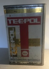 Ancien bac de vidange Shell Teepol old oil can alter Ölkanister