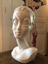 Tête à chapeau Originale Huard Twiggy Deco Vintage 70 Space Âge