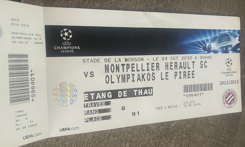 Ticket montpellier v - ticket, ))
