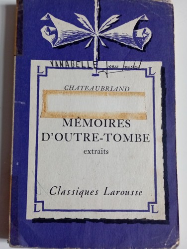 Chateaubriand mémoires - chateaubriand,