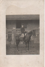 Carte-photo Cavalier sur son cheval.