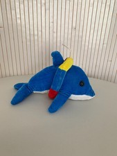Peluche dauphin bleu avec une - dauphin,