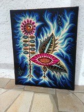 Tapisserie vintage dans le goût Lurçat ou Picart Ledoux