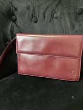 Cartier Pochette Cuir Vintage Originale Sac Porte Carte Porte Feuille Paris