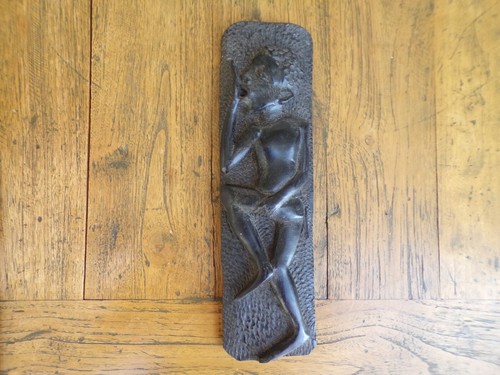 Tableau sculpture bois - , noir