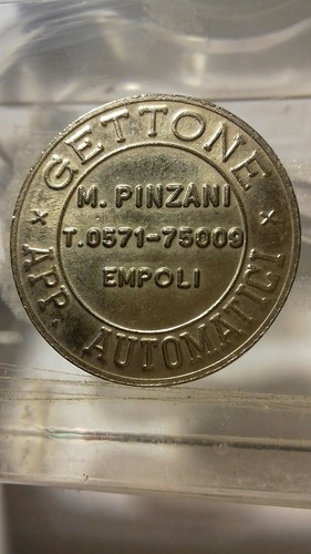 Gettone pubblicitario - gettone, "