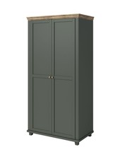 Armoire Elda À Portes Battantes 108x62x216cm Vert Chêne Lefkas 2 Portes