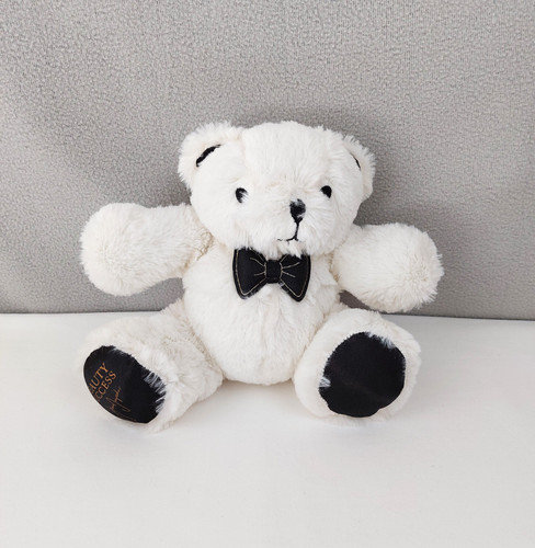 Peluche doudou ours blanc - , noir