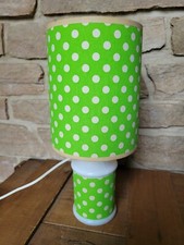 LAMPE CHEVET VINTAGE VERT POIS