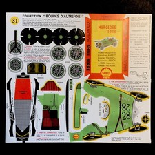 MAQUETTE BOLIDES D'AUTREFOIS 31 TACOT SHELL BERRE CARTON Mercedes 1914