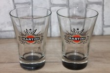 Lot 2 Verres MARTINI Logo Vintage Ailes Ange Collection Bar Pub