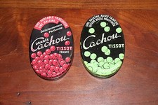 COLLECTOR 2 BOITES ANCIENNES CACHOU TISSOT ET DRAGEE CACHOU TISSOT