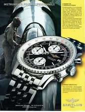 Publicité Advertising  127   2000  Breitling   montre old navitimer chrono