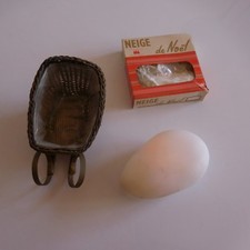 1 traineau + 1 galet électrique + 1 boite neige Noël décoration festivité N3497