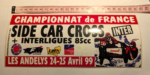 Autocollant side car - car, cross