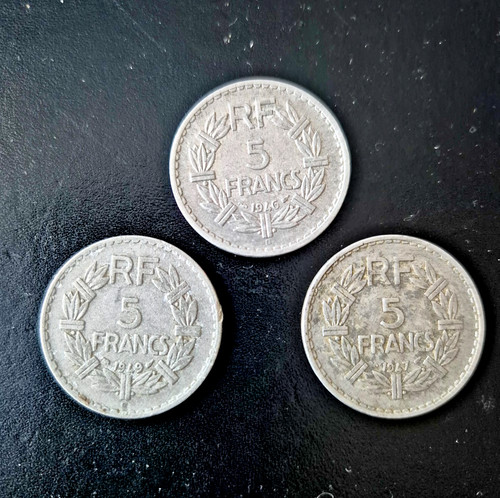 Lot pièces françaises 5 - de,