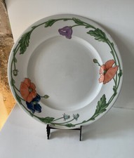 Grand Plat Rond VILLEROY ET BOCH décor AMAPOLA Collection Vintage Fleurs