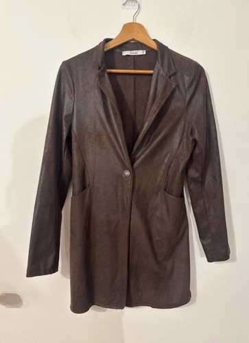 Veste blazer marron effet - blazer,