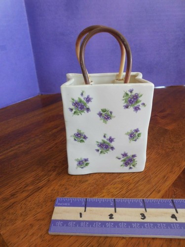 Lefton purple flower ceramic - lefton,
