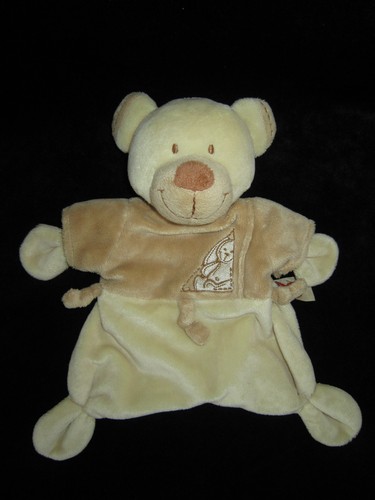 Doudou plat ours écru beige - plat,