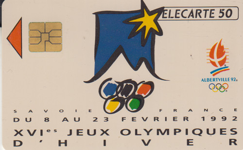Telecarte xvi jeux olympiques - telecarte, *xvi