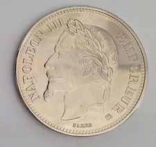 France Médaille Reproduction de 5 Francs Napoléon III 1869 BB