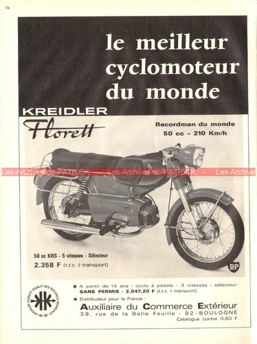 Publicité moto kreidler - publicité,