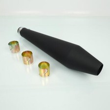 Silencieux d échappement Contre Cône noir mat longueur 484mm pour moto Neuf