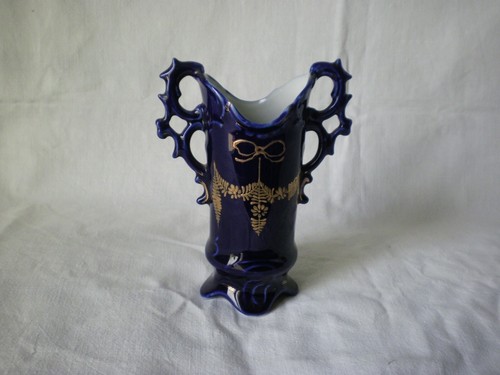 Petit vase bleu - , nuit,