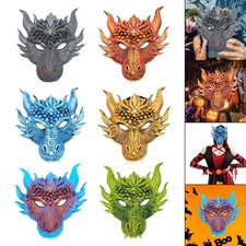 Masque de cosplay d'Halloween Masque facial de dragon pour les spectacles de