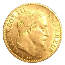 ? SPL+/FDC ! Pièce de 10 francs or 900‰ Napoléon III * Tête Laurée * 1867 BB ?