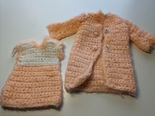 Poupée Vêtement Robe et manteau fait main au Crochet Tricot poupée mannequin