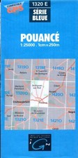Carte IGN SERIE BLEUE 1/25000 - POUANCE 1320 E