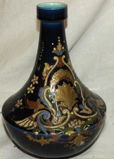 Vase ancien décor émaillé Gien? Choisy-le-Roi? (ca. 1900) 21 cm très bon état