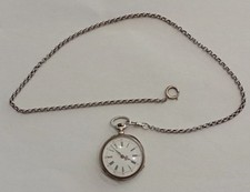 Petite Montre A Gousset Avec Chaine Argent