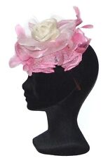 CHAPEAU femme TAILLE UNIQUE 82€ serre tête cérémonie Made in France rose & blanc