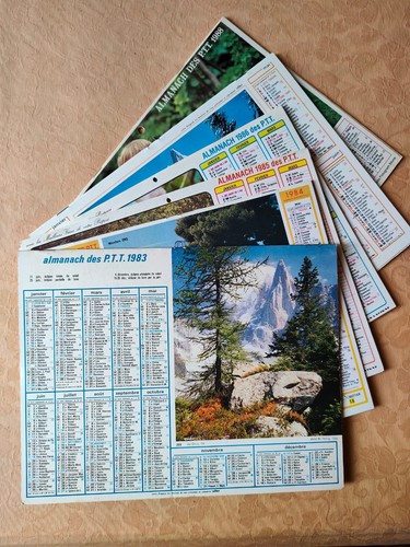 Calendriers almanachs des - almanachs, ptt