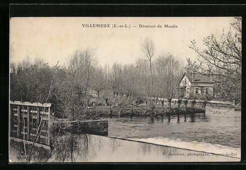 Cpa villemeux deversoir - villemeux,,