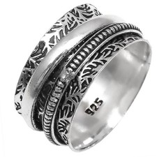 Bague toupie en argent pour femmes bague à quatre toupies bague bijoux en...