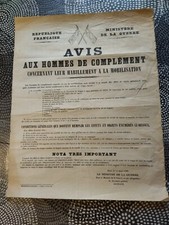 Affiche militaire 1936  Avis