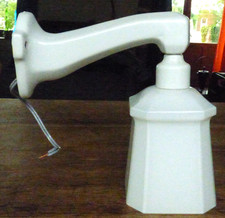 rare ancienne lampe applique vintage art déco salle de bain opaline + porcelaine