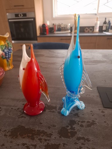Deux poissons murano - deux,