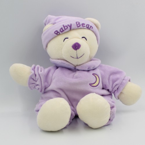 Doudou ours baby - bear, mauve