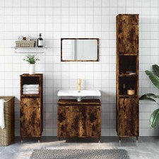 Armoire de Salle de Bain Meuble de Rangement Toilette Bois d'Ingénierie vidaXL