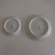 2 assiettes céramique porcelaine blanche Limoges France Karen Union Limousine
